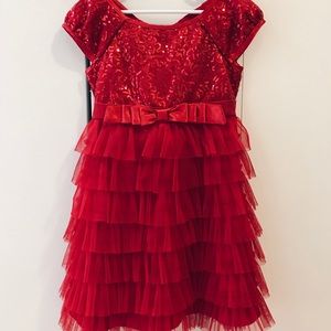 Red Sequined Girls’ Party Dress Size 6